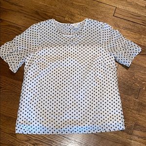 SALE! J. Crew gray/black polka dot blouse Size 6